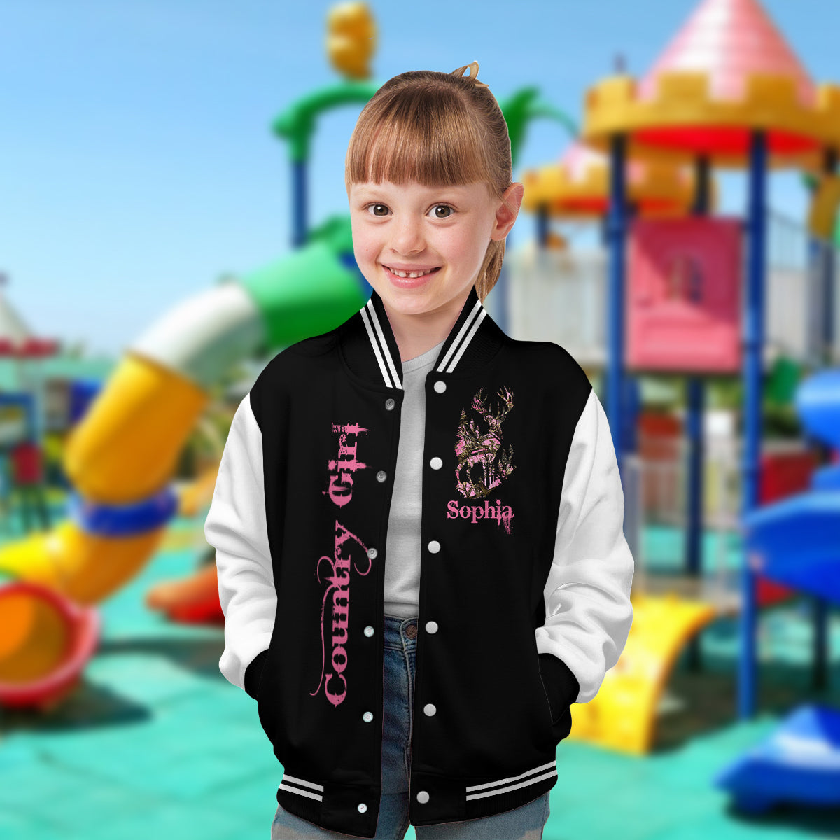 Country Girl – Personalisierte Jagd-Collegejacke