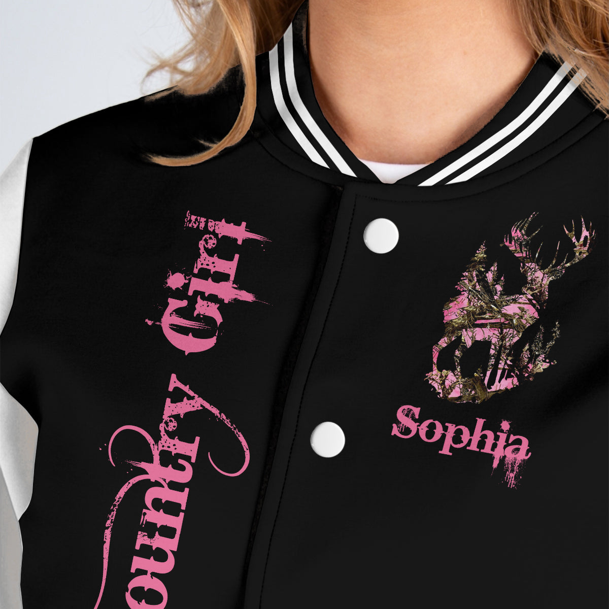 Country Girl – Personalisierte Jagd-Collegejacke