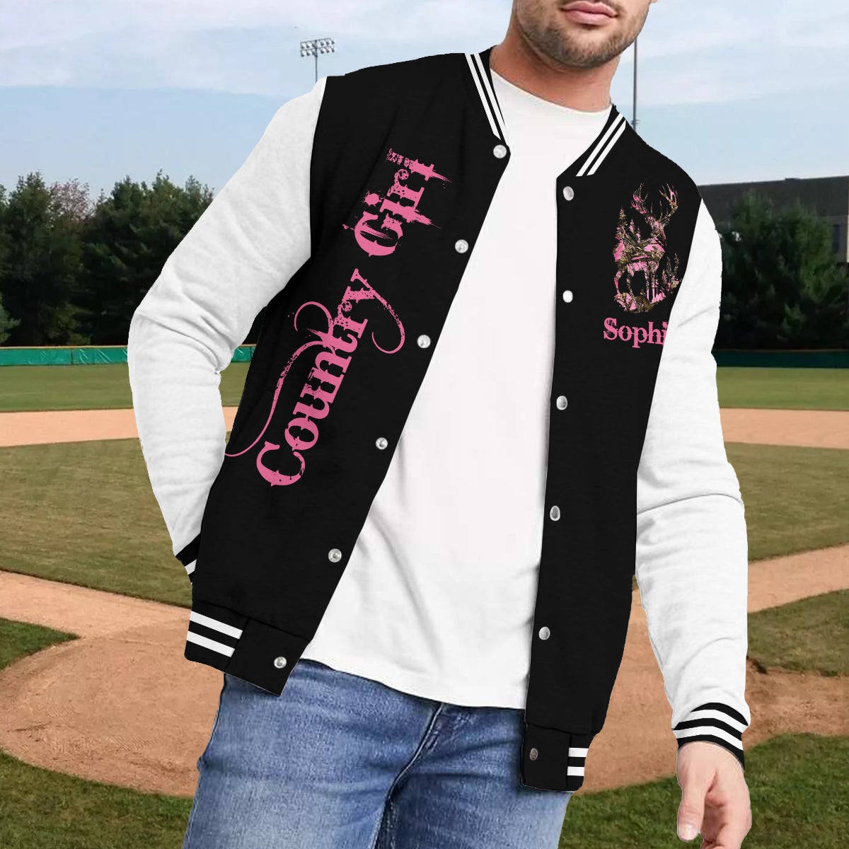 Country Girl – Personalisierte Jagd-Collegejacke