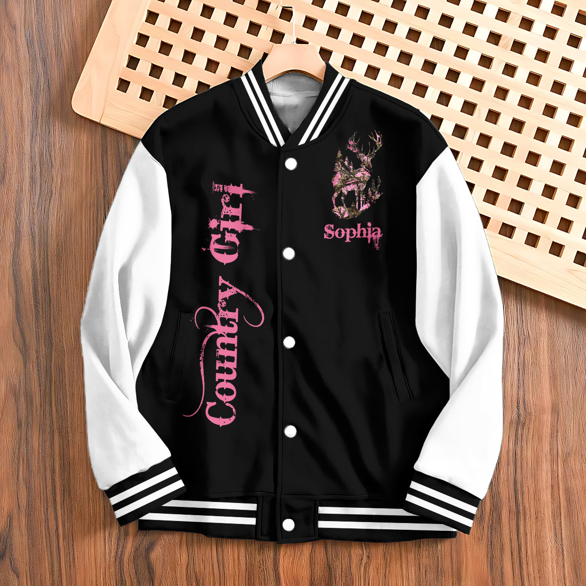 Country Girl – Personalisierte Jagd-Collegejacke