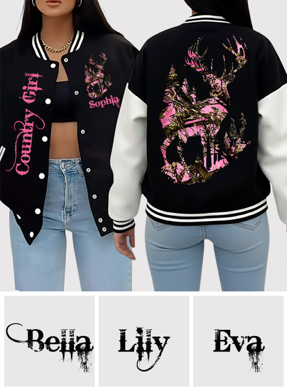 Country Girl – Personalisierte Jagd-Collegejacke
