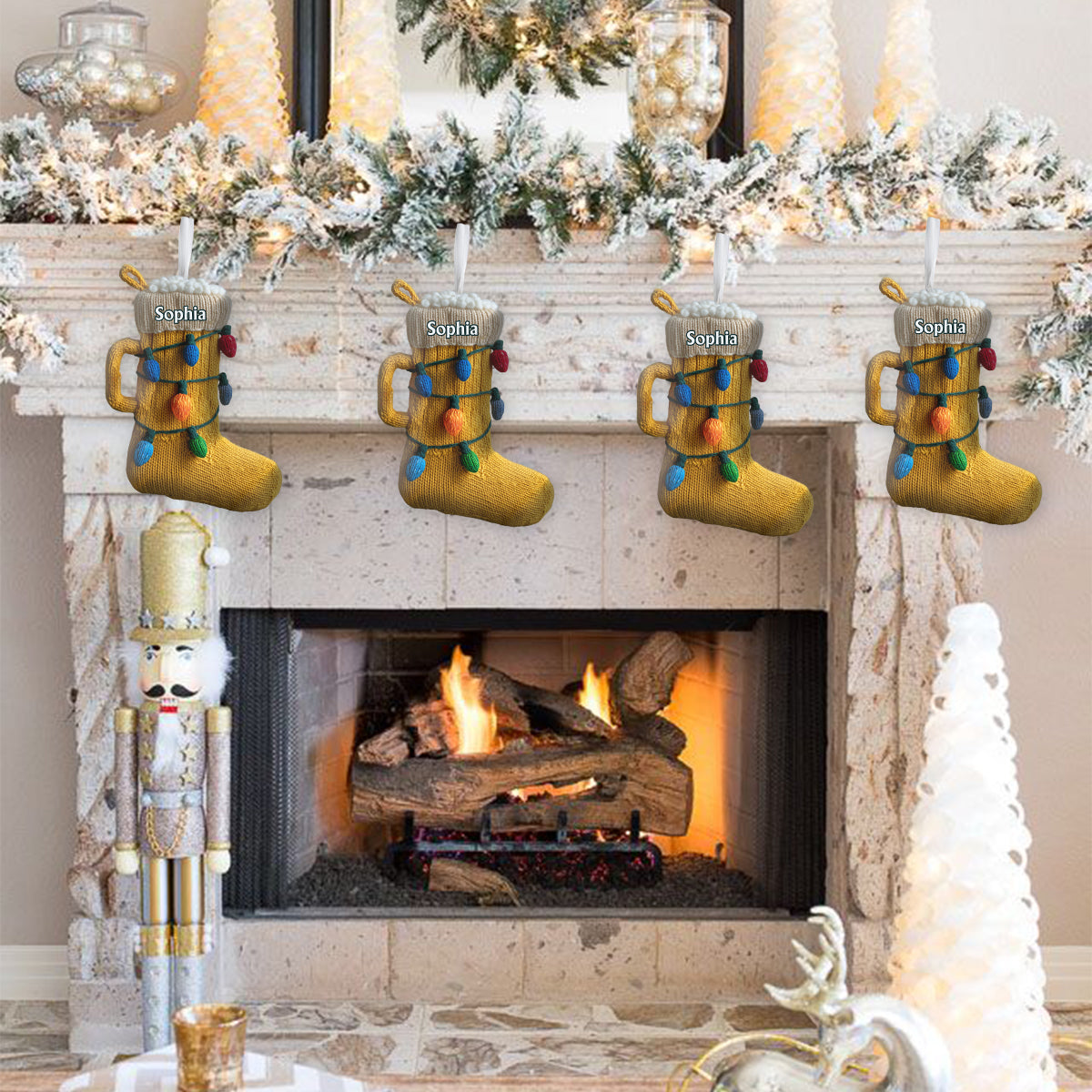 Witziges Weihnachtsgeschenk für Bierliebhaber – personalisierter bierförmiger Weihnachtsstrumpf