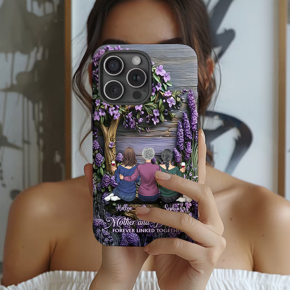 Mutter und Töchter für immer verbunden – Personalisierte Handyhülle mit Muttermotiv