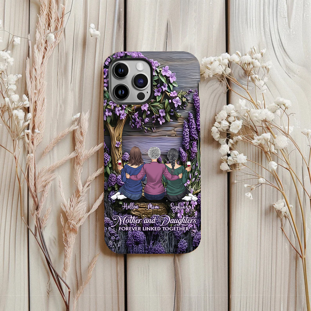 Mutter und Töchter für immer verbunden – Personalisierte Handyhülle mit Muttermotiv