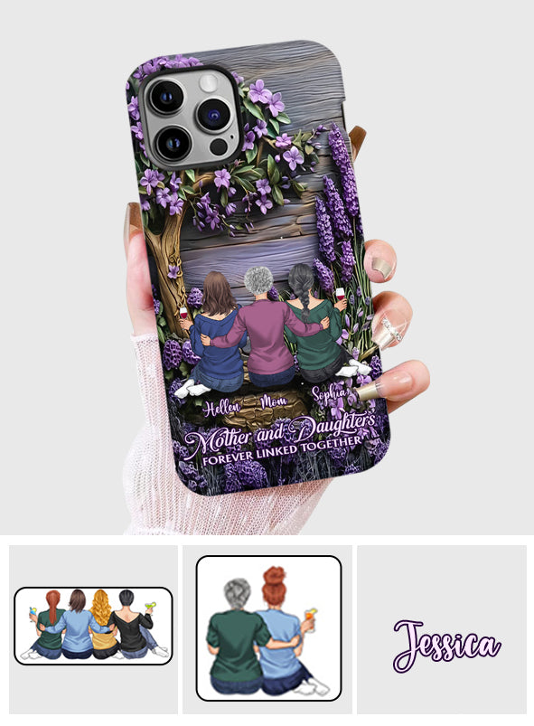 Mutter und Töchter für immer verbunden – Personalisierte Handyhülle mit Muttermotiv