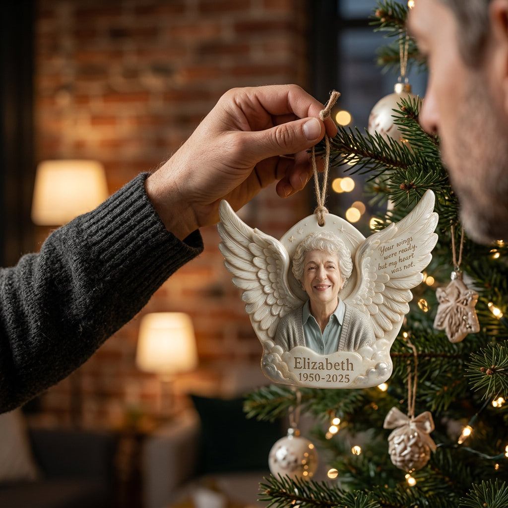 Your Wings Were Ready, But My Heart Was Not - Personalized Memorial Premium 3D Ornament