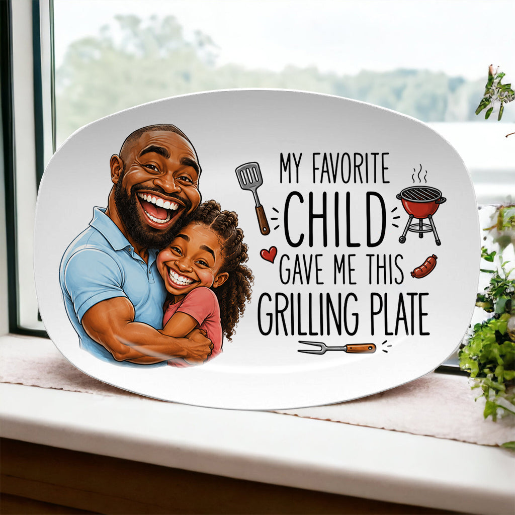 Mein Lieblingskind hat mir diesen Grillteller geschenkt - Personalisierter Vater Teller