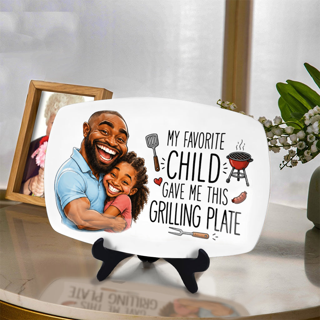 Mein Lieblingskind hat mir diesen Grillteller geschenkt - Personalisierter Vater Teller