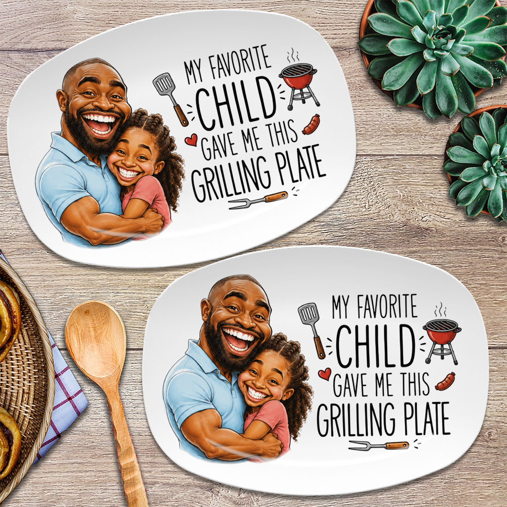 Mein Lieblingskind hat mir diesen Grillteller geschenkt - Personalisierter Vater Teller
