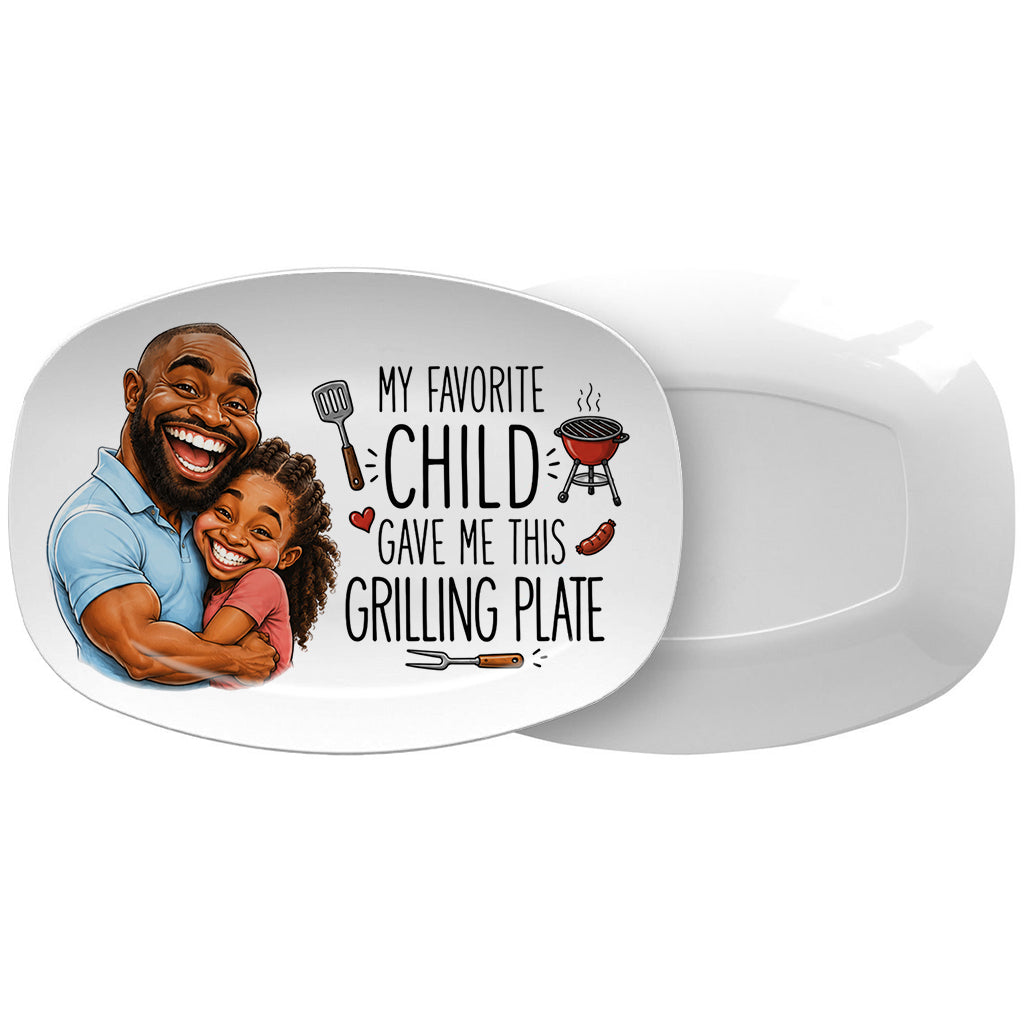 Mein Lieblingskind hat mir diesen Grillteller geschenkt - Personalisierter Vater Teller