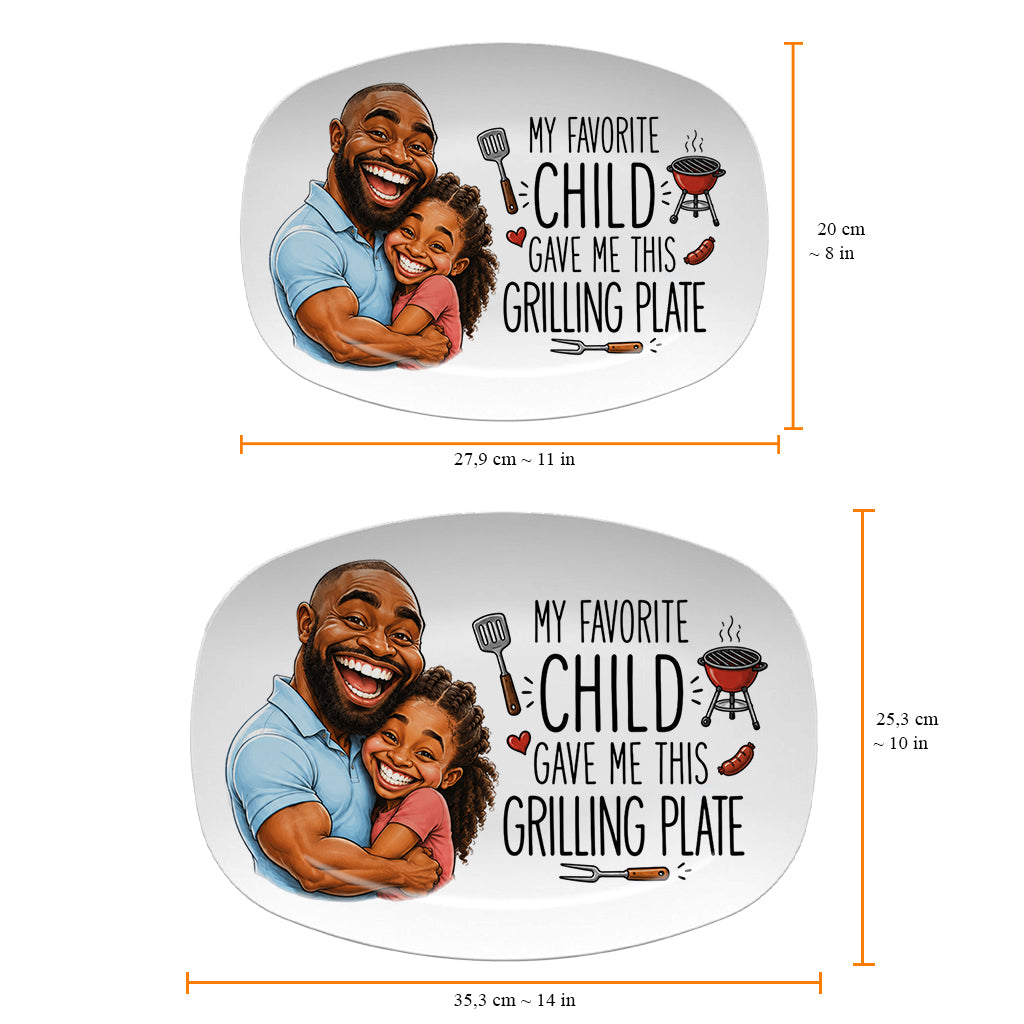 Mein Lieblingskind hat mir diesen Grillteller geschenkt - Personalisierter Vater Teller
