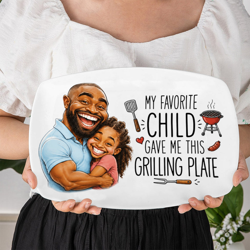 Mein Lieblingskind hat mir diesen Grillteller geschenkt - Personalisierter Vater Teller