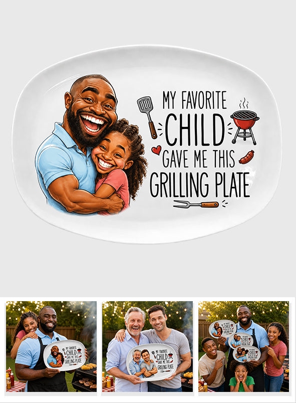 Mein Lieblingskind hat mir diesen Grillteller geschenkt - Personalisierter Vater Teller