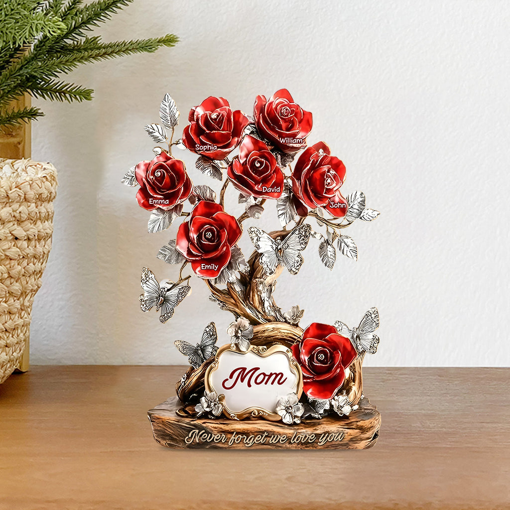 Blumen für Mama – Personalisierte Acrylplakette in individueller Form für die Mutter