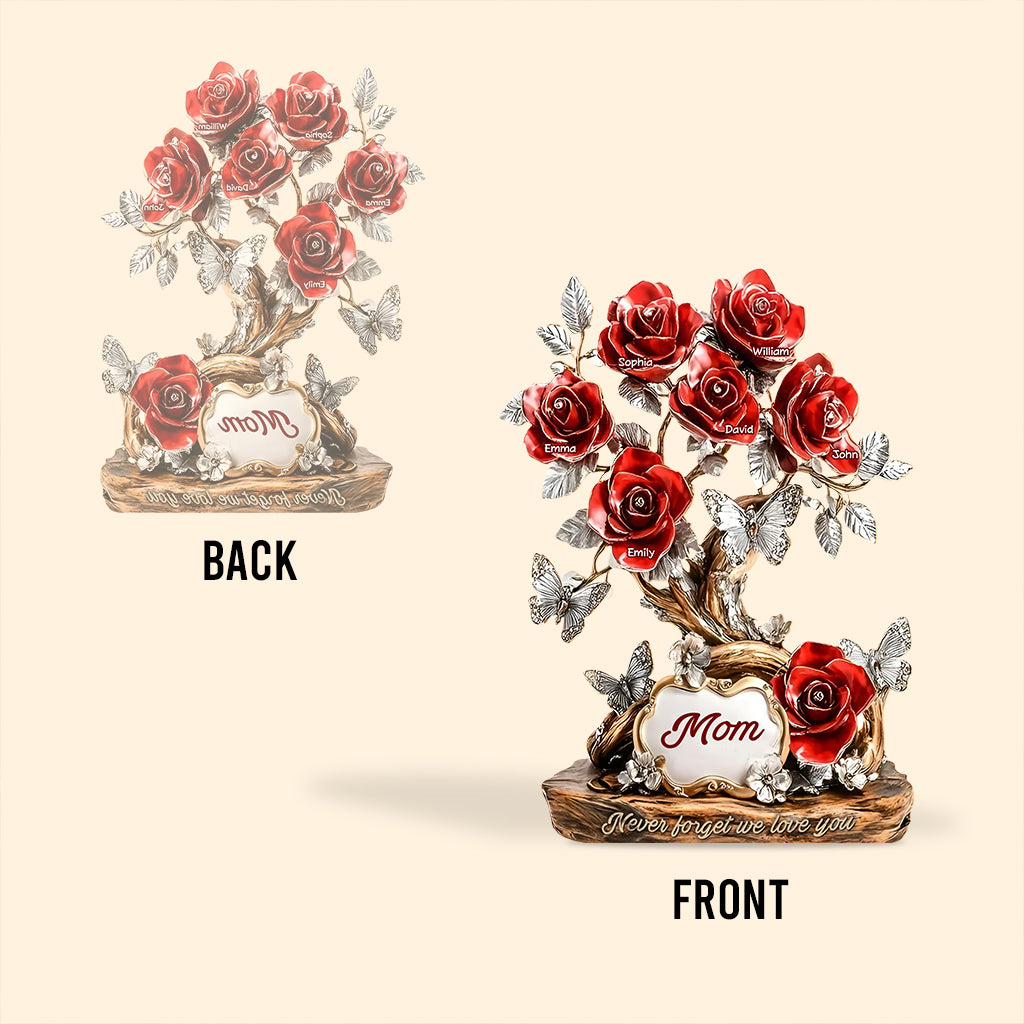 Blumen für Mama – Personalisierte Acrylplakette in individueller Form für die Mutter