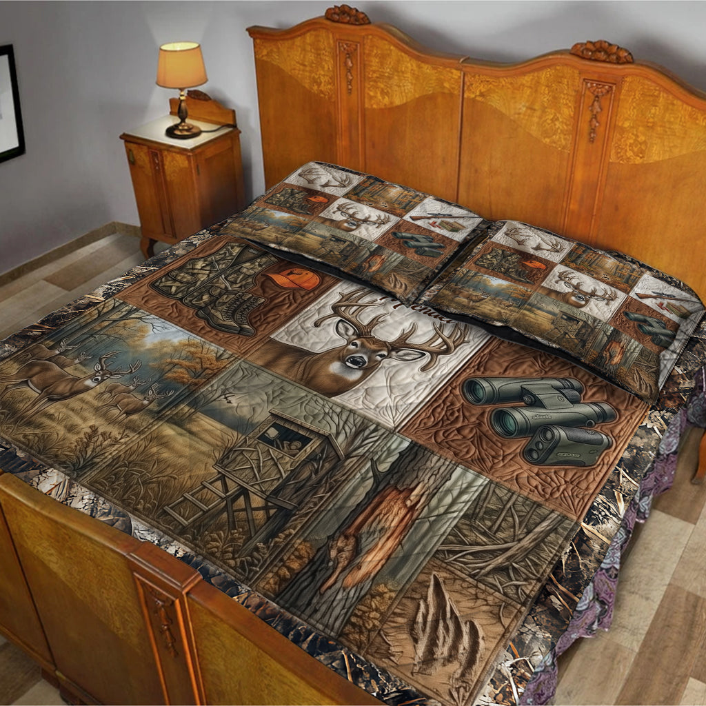 Deer Hunting - Personalized Hunting Quilt Set