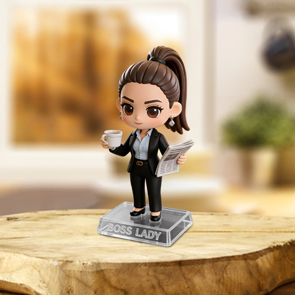 Foto individuell anpassen und sofort in der Vorschau anzeigen – Personalisierte Acrylplakette in Sonderform für Kollegen