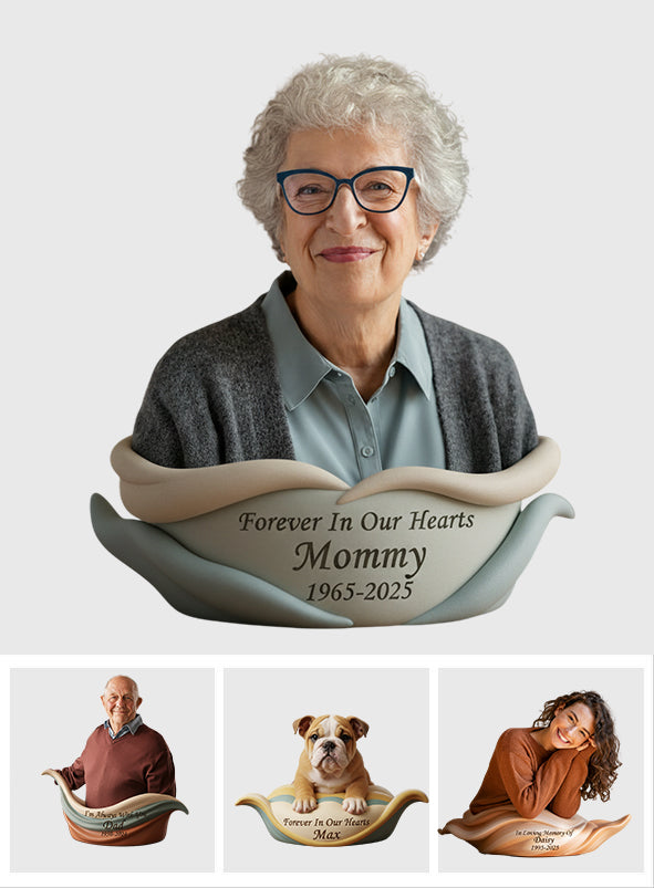 Individuell gestaltete Gedenktafel aus Acrylglas nach Foto – personalisierte Gedenktafel in individueller Form