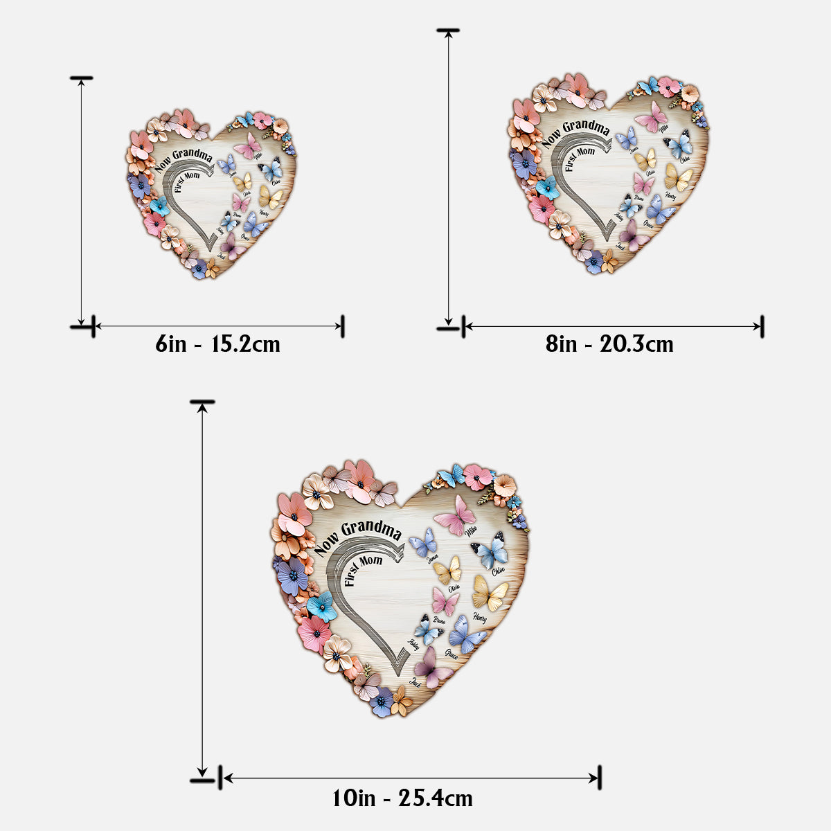 First Mom Now Grandma - Personalized Grandma 2 Layered Wood Sign / Wood Plaque