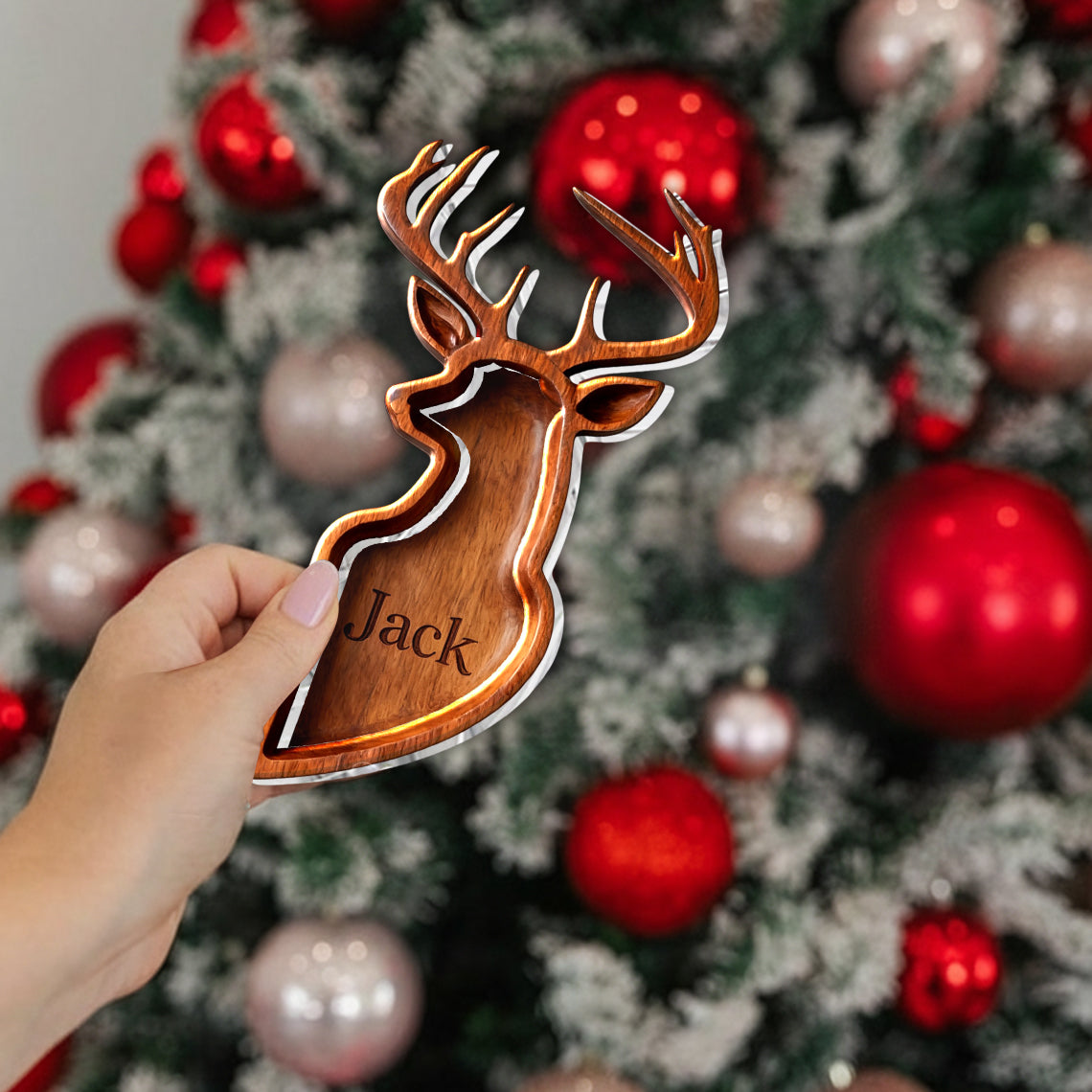 Hirschpaar – Personalisierte Jagd-Aufbewahrungsschale