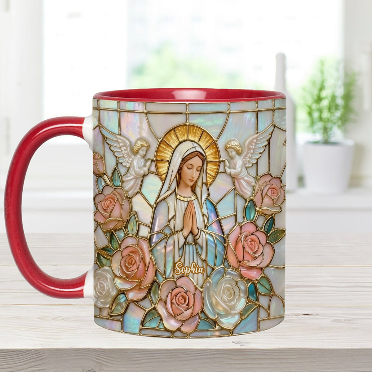 Believe – Personalisierte christliche Tasse mit Acryl-Rührstäbchen