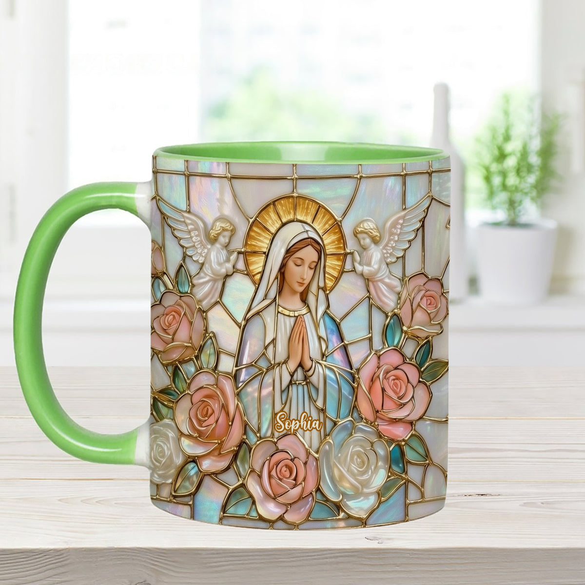 Believe – Personalisierte christliche Tasse mit Acryl-Rührstäbchen