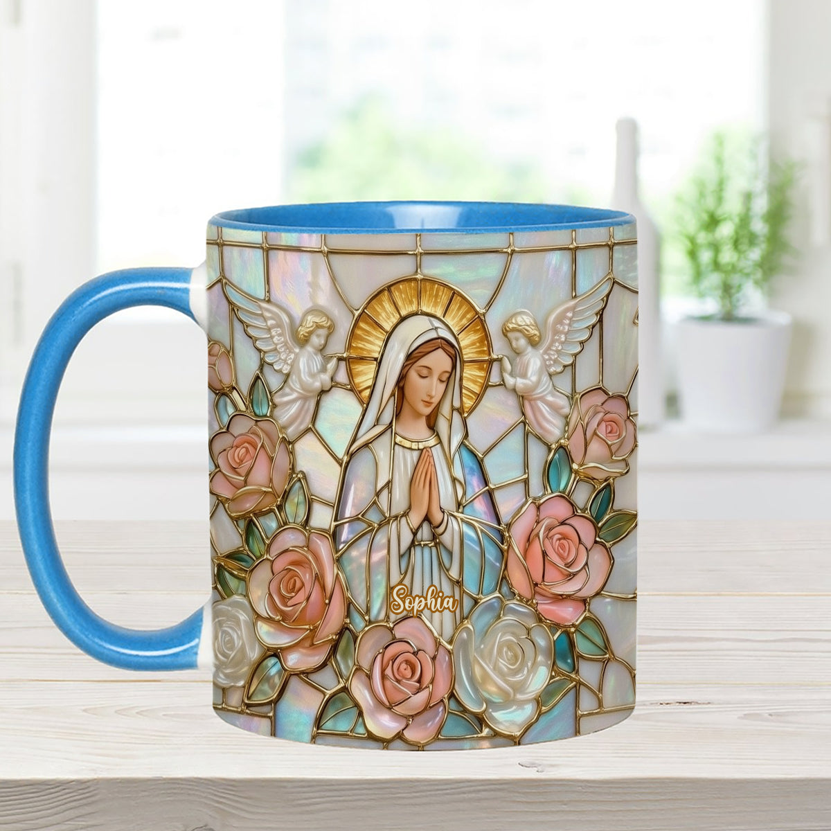 Believe – Personalisierte christliche Tasse mit Acryl-Rührstäbchen