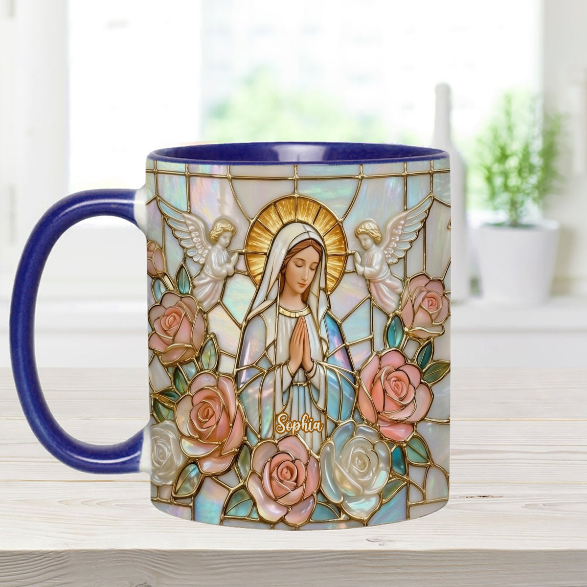 Believe – Personalisierte christliche Tasse mit Acryl-Rührstäbchen