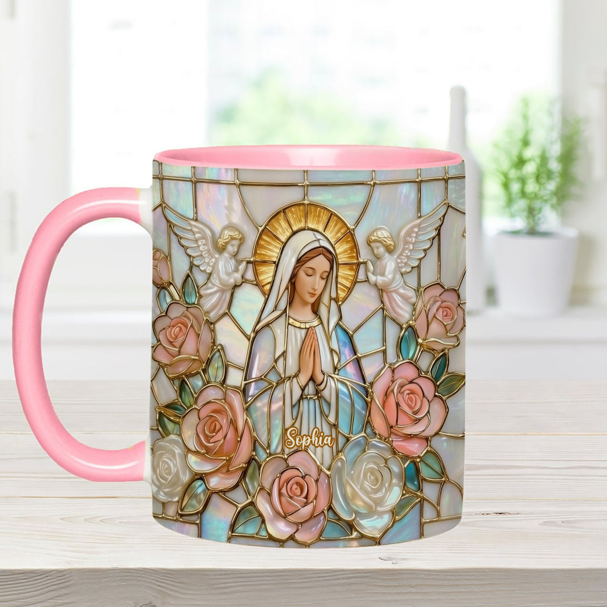 Believe – Personalisierte christliche Tasse mit Acryl-Rührstäbchen