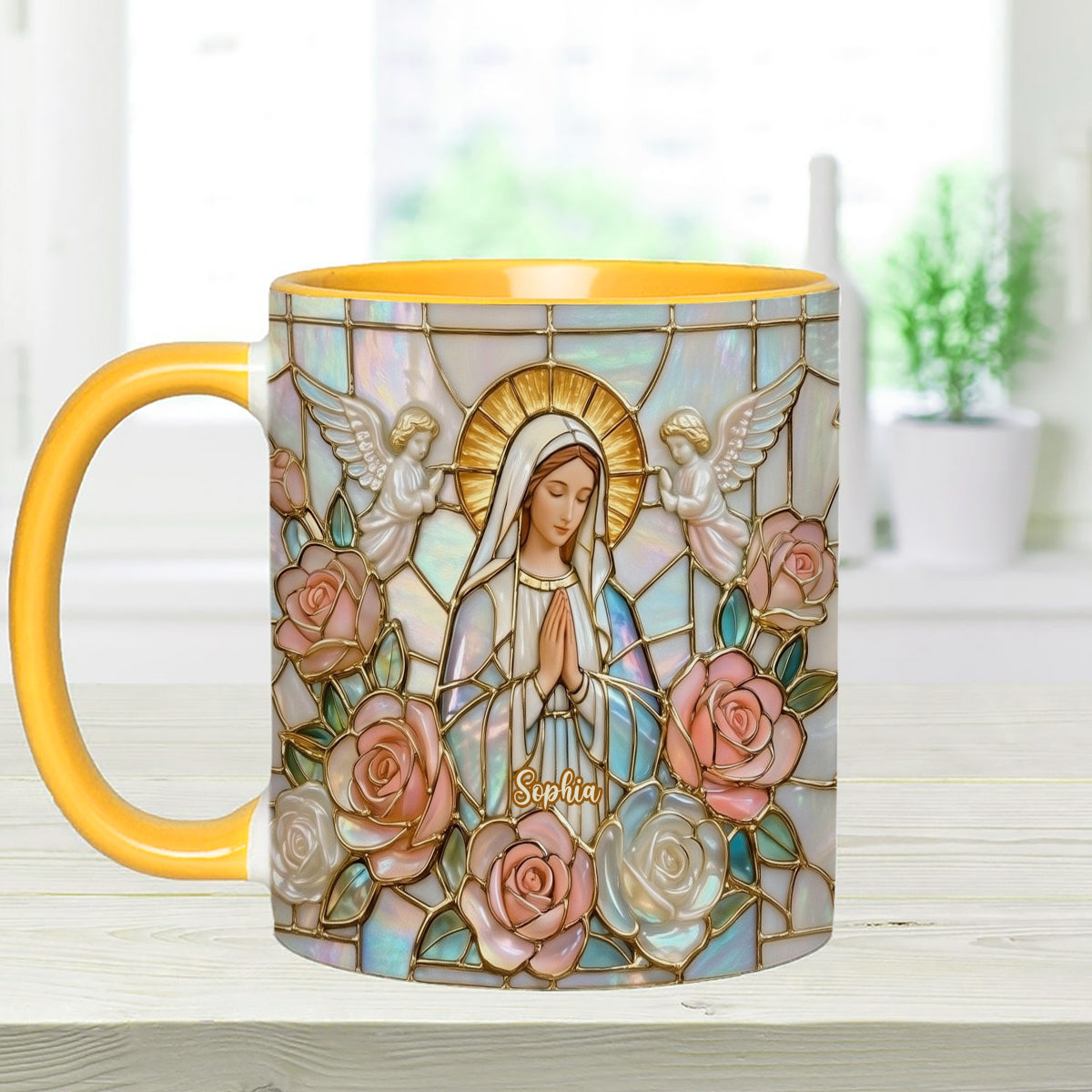 Believe – Personalisierte christliche Tasse mit Acryl-Rührstäbchen