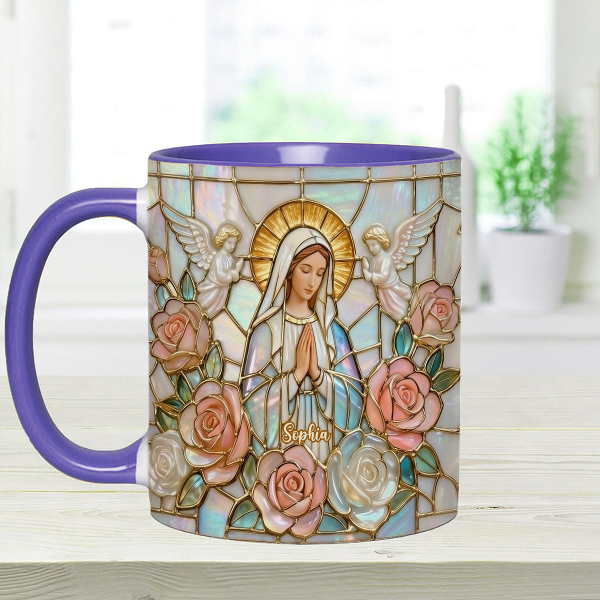 Believe – Personalisierte christliche Tasse mit Acryl-Rührstäbchen