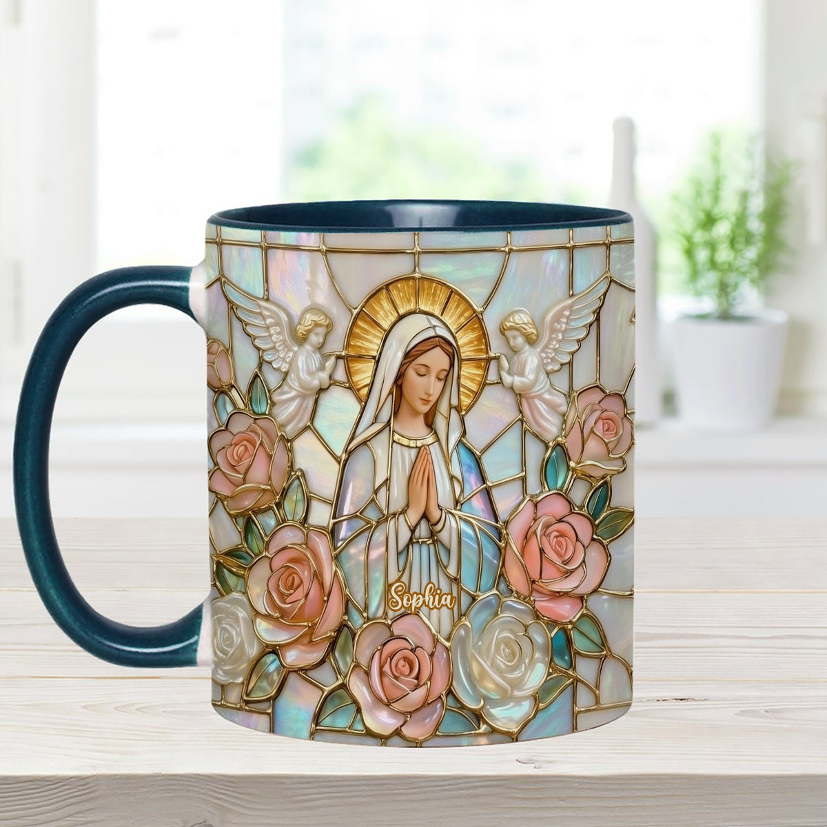 Believe – Personalisierte christliche Tasse mit Acryl-Rührstäbchen