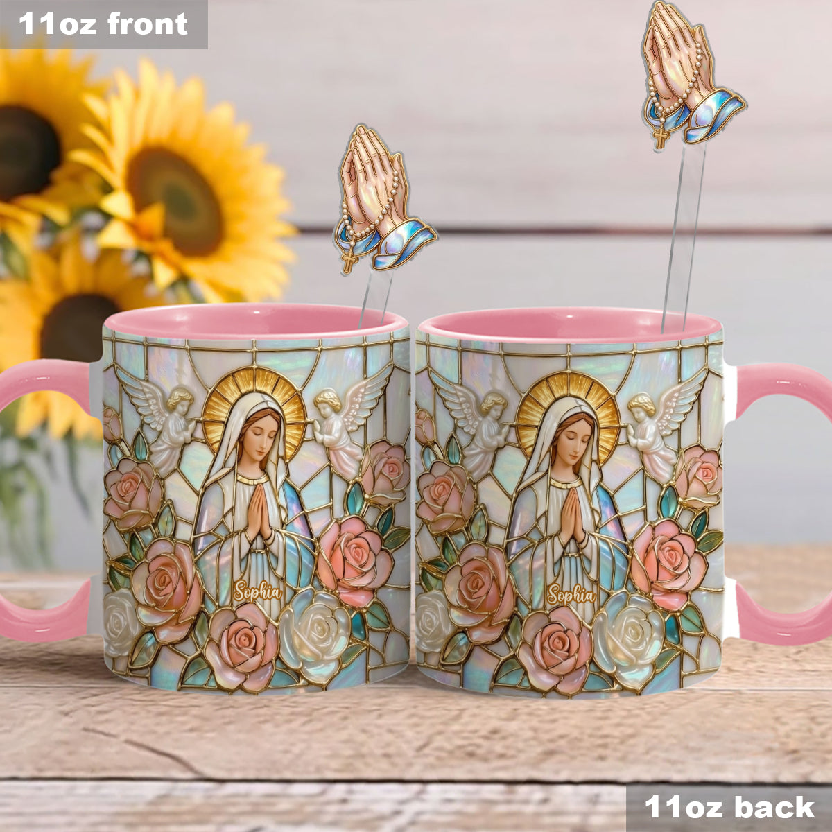 Believe – Personalisierte christliche Tasse mit Acryl-Rührstäbchen