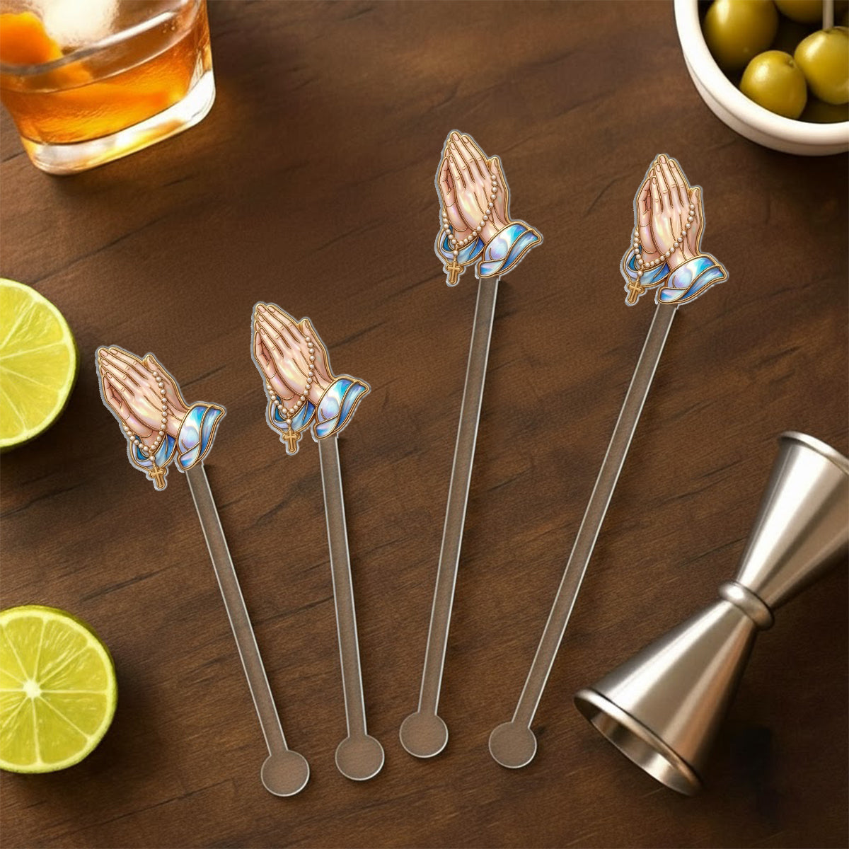 Believe – Personalisierte christliche Tasse mit Acryl-Rührstäbchen