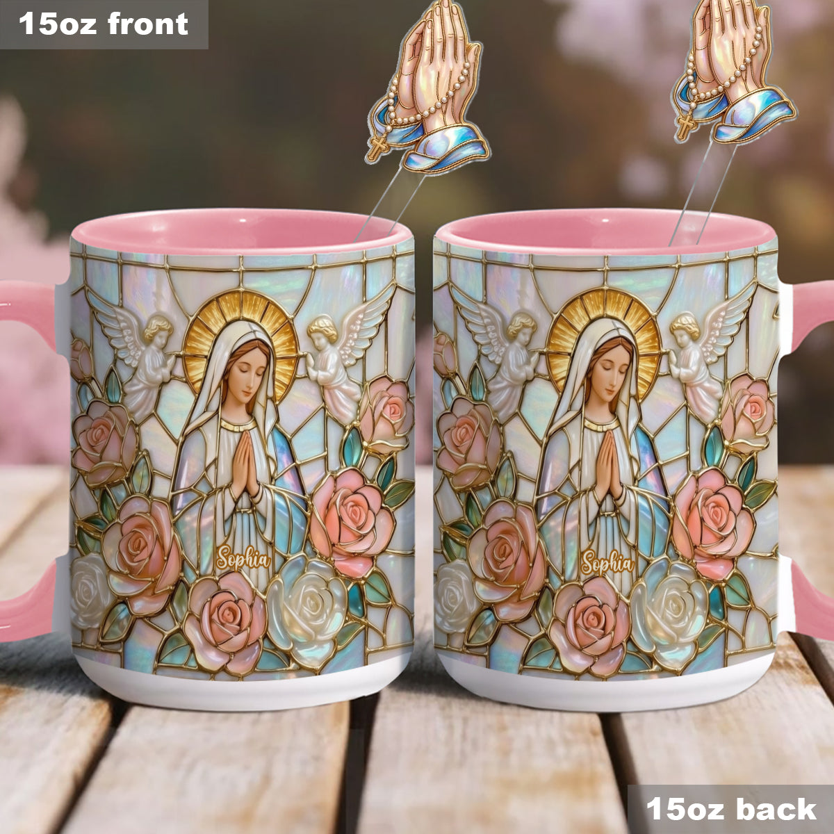 Believe – Personalisierte christliche Tasse mit Acryl-Rührstäbchen