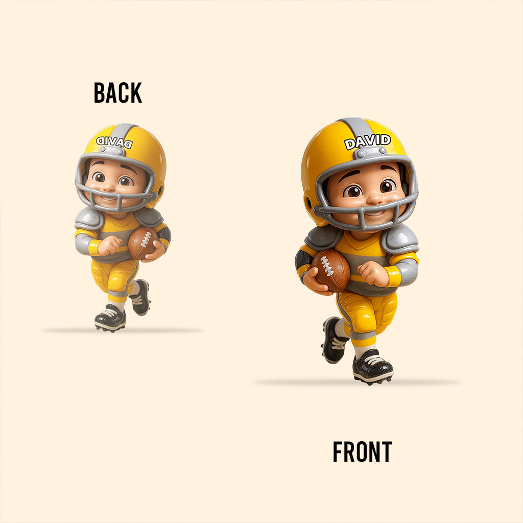 Spieltag – Personalisierte, individuell geformte Acrylplakette im Fußball-Design