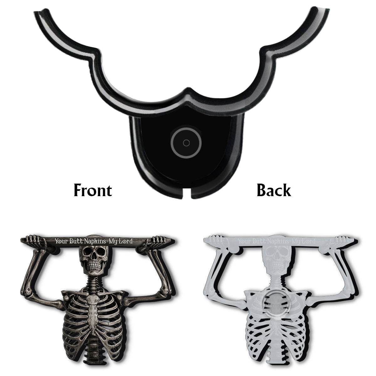 Witzige Badezimmerdeko – Personalisierter Totenkopf-Toilettenpapierhalter