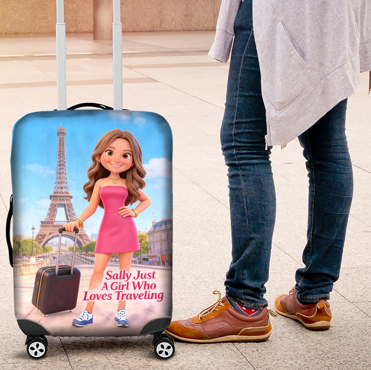 Any Photo Adventure Awaits - Personalized Travelling Luggage Cover