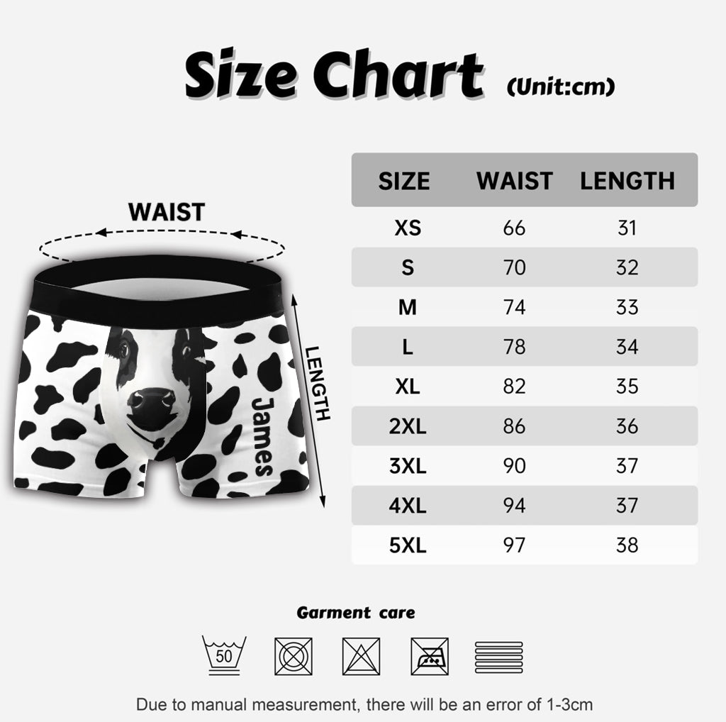 Lustige Kuh – personalisierte Herren-Boxershorts