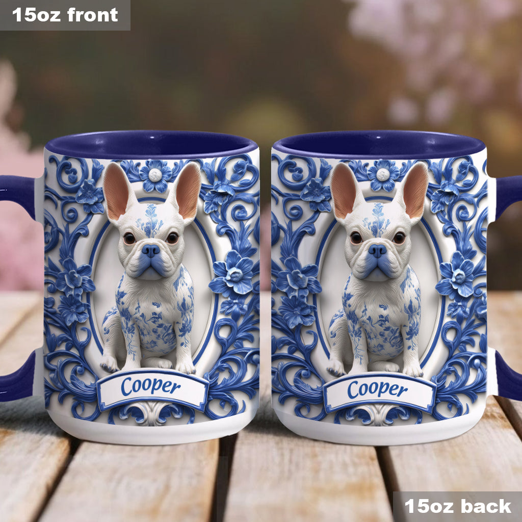 Niedliche französische Bulldogge – personalisierte Tasse mit Hundemotiv