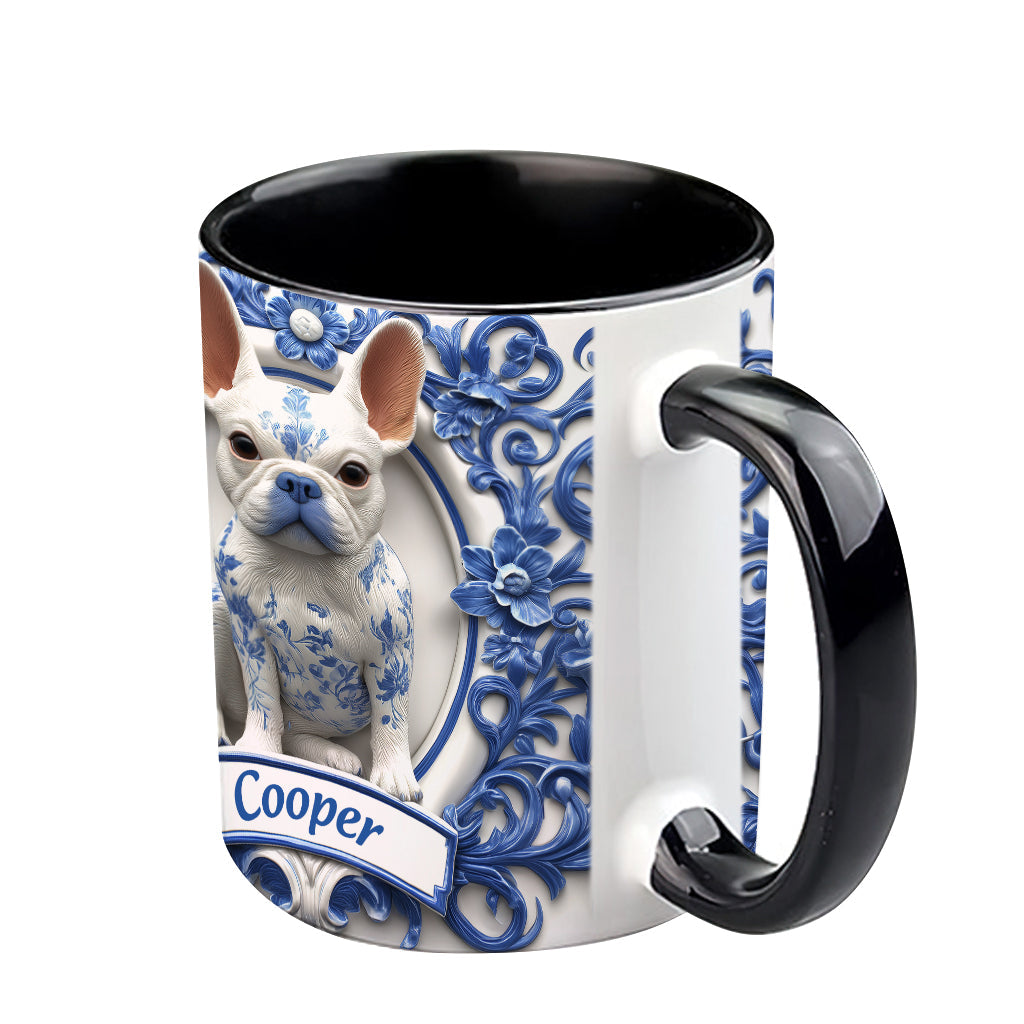 Niedliche französische Bulldogge – personalisierte Tasse mit Hundemotiv