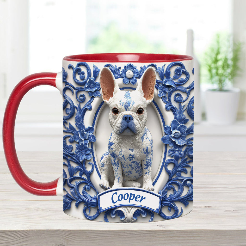Niedliche französische Bulldogge – personalisierte Tasse mit Hundemotiv