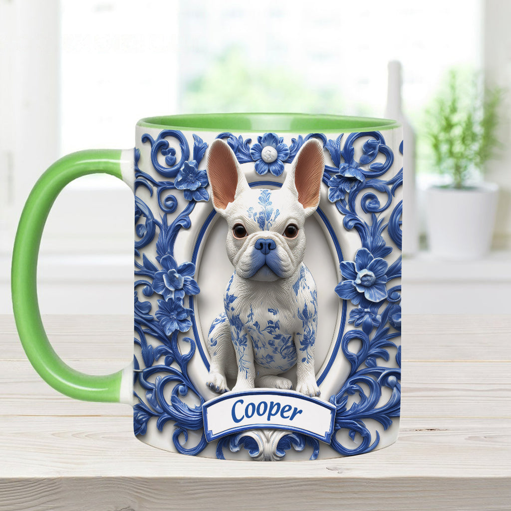 Niedliche französische Bulldogge – personalisierte Tasse mit Hundemotiv