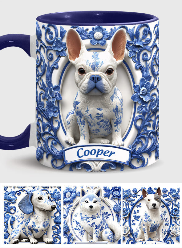 Niedliche französische Bulldogge – personalisierte Tasse mit Hundemotiv
