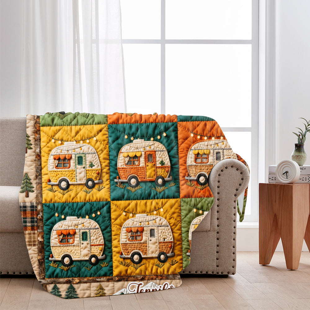 Ein Lager nach dem anderen – personalisierte Campingdecke