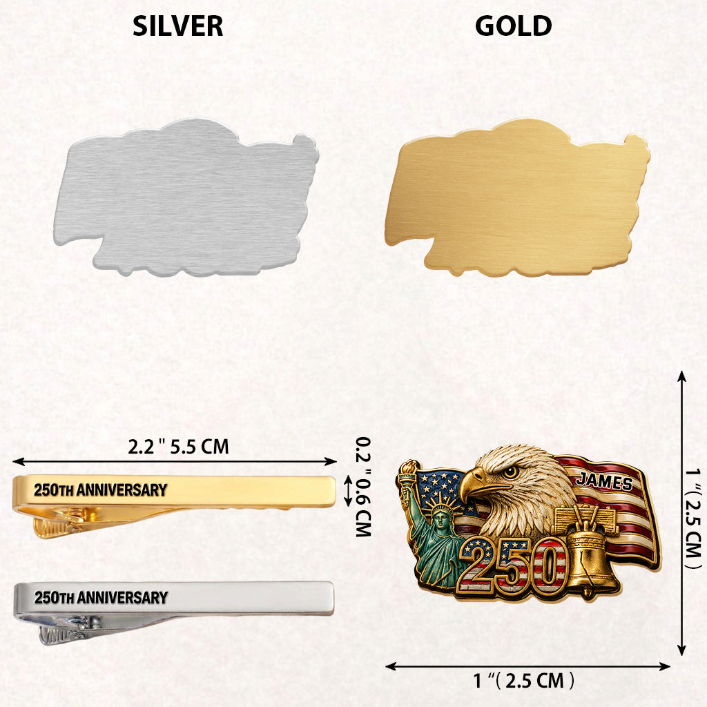 Geschenke zum 250. Jubiläum Amerikas - Personalisierte Krawattennadel zum Unabhängigkeitstag/4. Juli