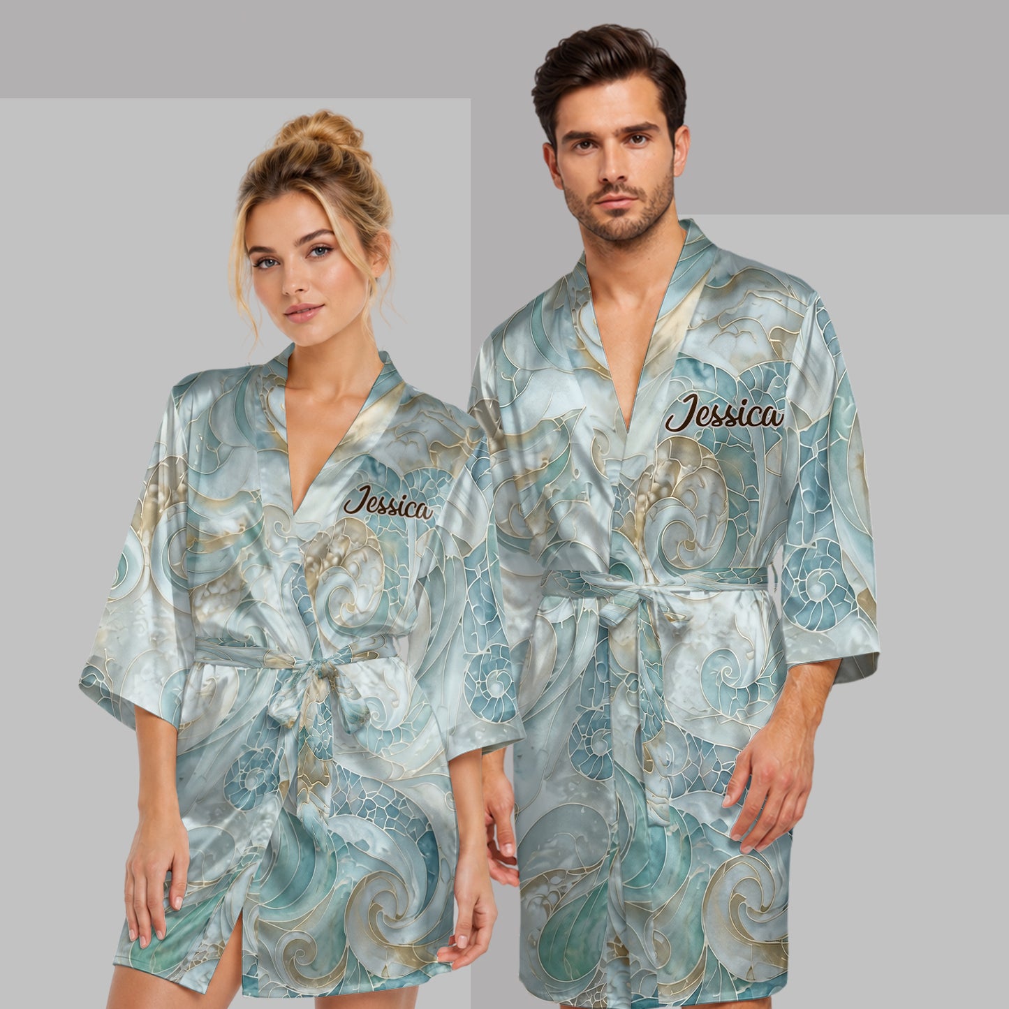 Love Turtle - Personalized Turtle Satin Robe