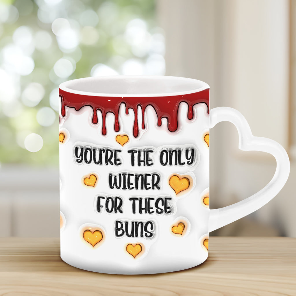 Du bist der einzige Wiener für diese Brötchen - Personalisierte Tasse mit Herzgriff für Paare