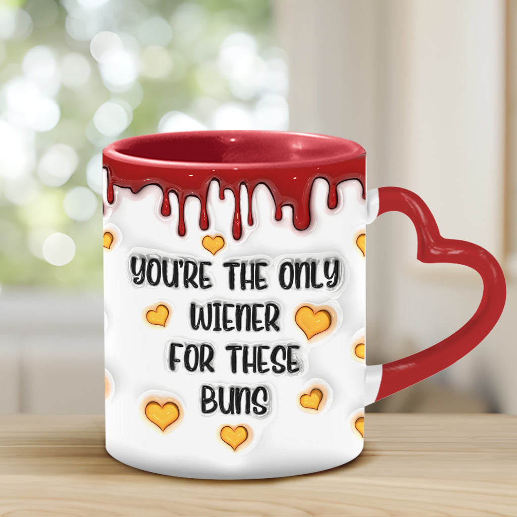 Du bist der einzige Wiener für diese Brötchen - Personalisierte Tasse mit Herzgriff für Paare
