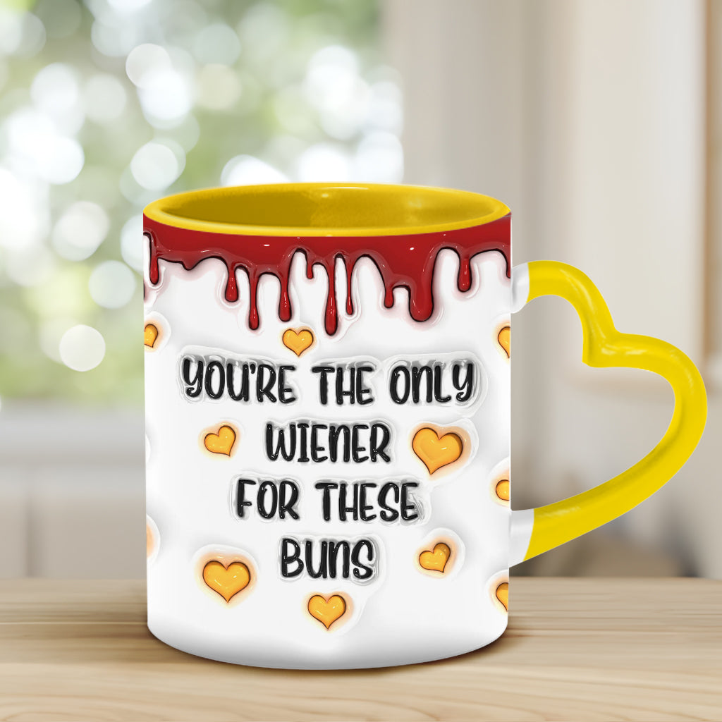 Du bist der einzige Wiener für diese Brötchen - Personalisierte Tasse mit Herzgriff für Paare